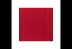 Serviettes Duni 40x40 - 2 plis - Rouge - 125 pcs